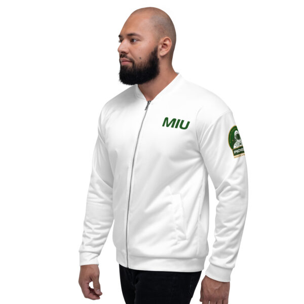 MIU Pioneers Unisex White MIU SpaceMan Bomber Jacket - Image 3