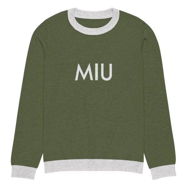 Olive knitted crew neck sweater - Image 11