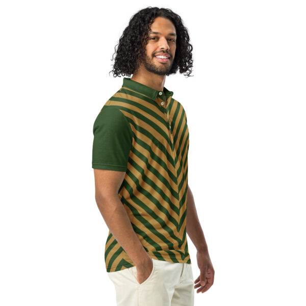 MIU V Stripes Men’s slim fit polo - Image 2