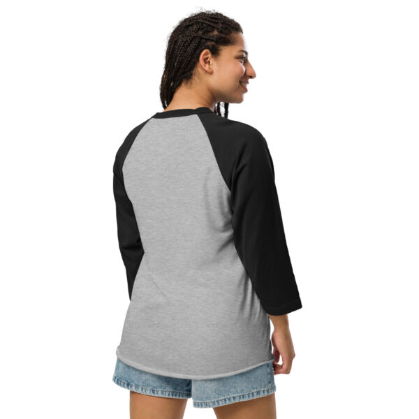 3/4 sleeve raglan shirt - White on Color - Image 6