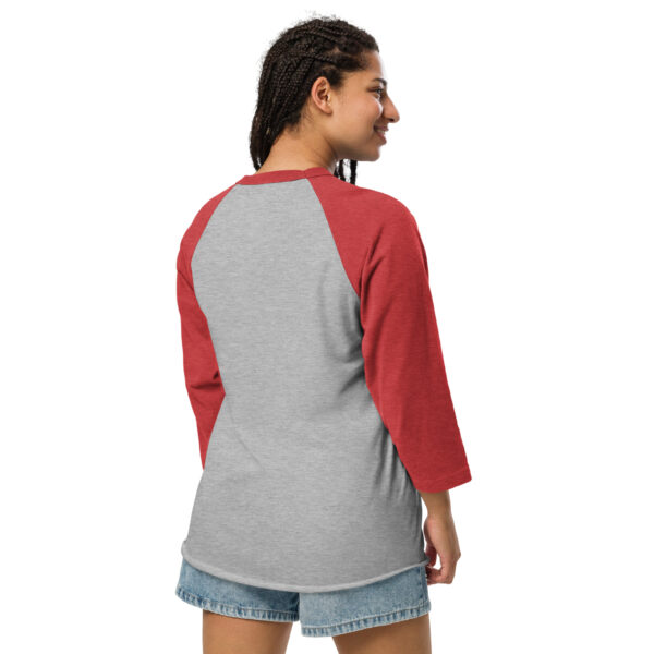 3/4 sleeve raglan shirt - White on Color - Image 8