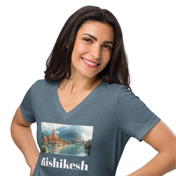 Rishikesh 66-70 Women’s relaxed v-neck t-shirt - Image 11