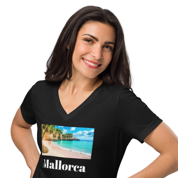 Mallorca 71-72 Women’s relaxed v-neck t-shirt - Image 2