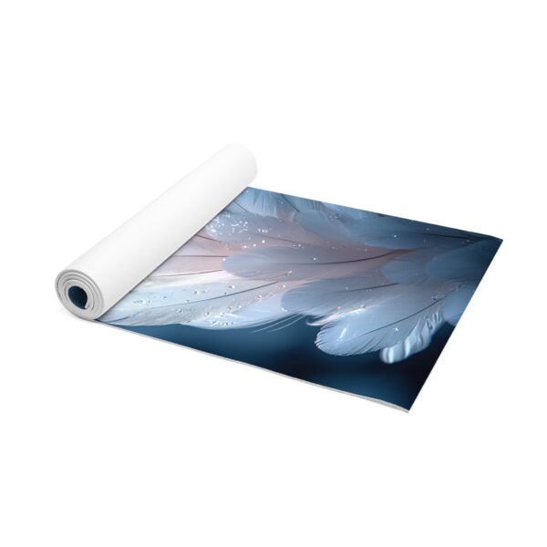 Soft Foam Yoga Mat - Blue Feathers - Image 2