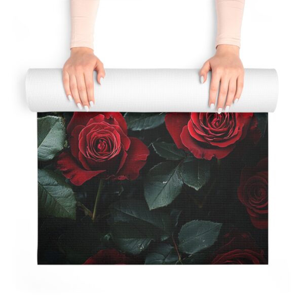 Soft Foam Yoga Mat - Red Roses - Image 4