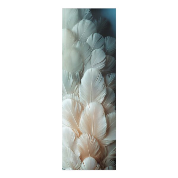 Soft Foam Yoga Mat - white feathers