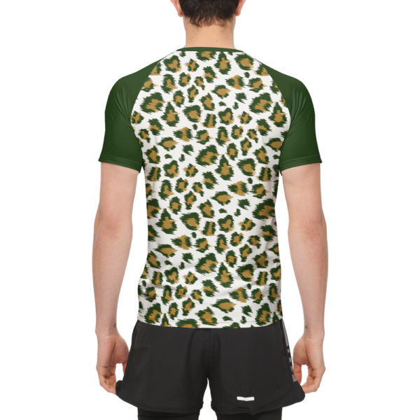 Men's 3M Active Running T-Shirt-Dry Fit Heavyweight 225g - Cheetah Back - Image 6