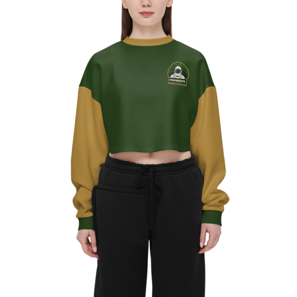 Pioneers Women's Cropped Crewneck Sweatshirt-Techno Scuba Knit - Image 5