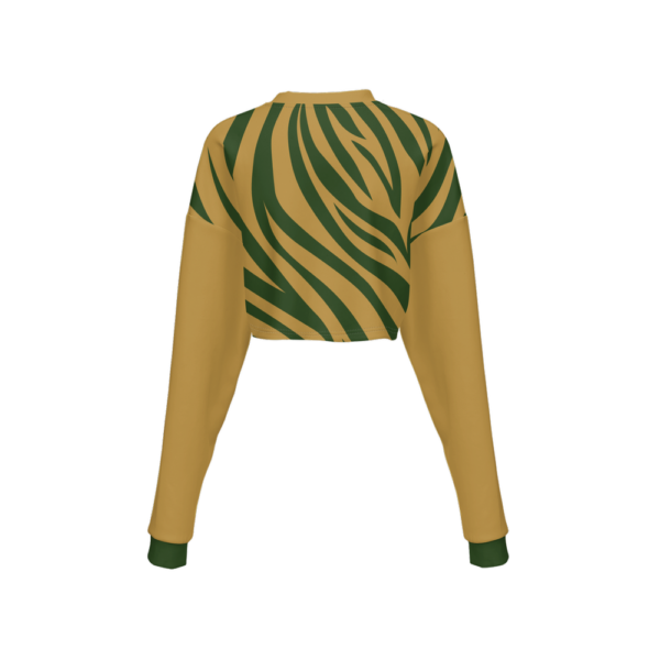Pioneers Zebra Women's Cropped Crewneck Sweatshirt-Techno Scuba Knit - Image 3